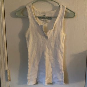 Nollie waffled button up tank top
